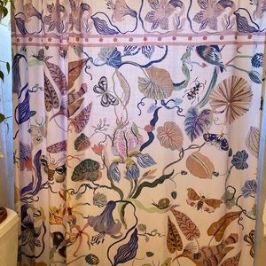 Anthropologie Sarah Gordon organic cotton shower curtain